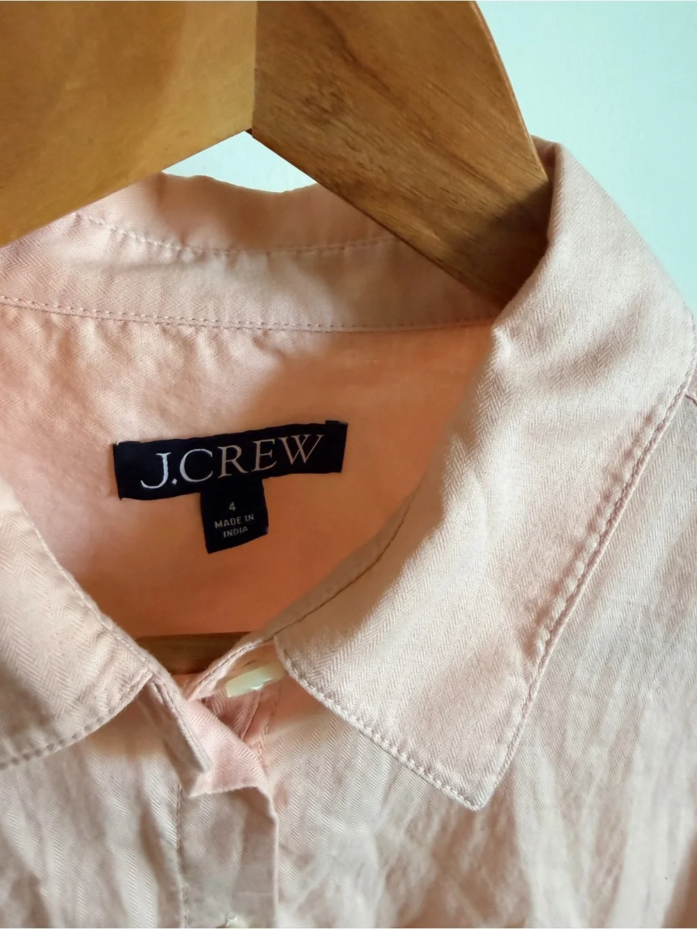 J CREW Herringbone Twill Button Up Shirt